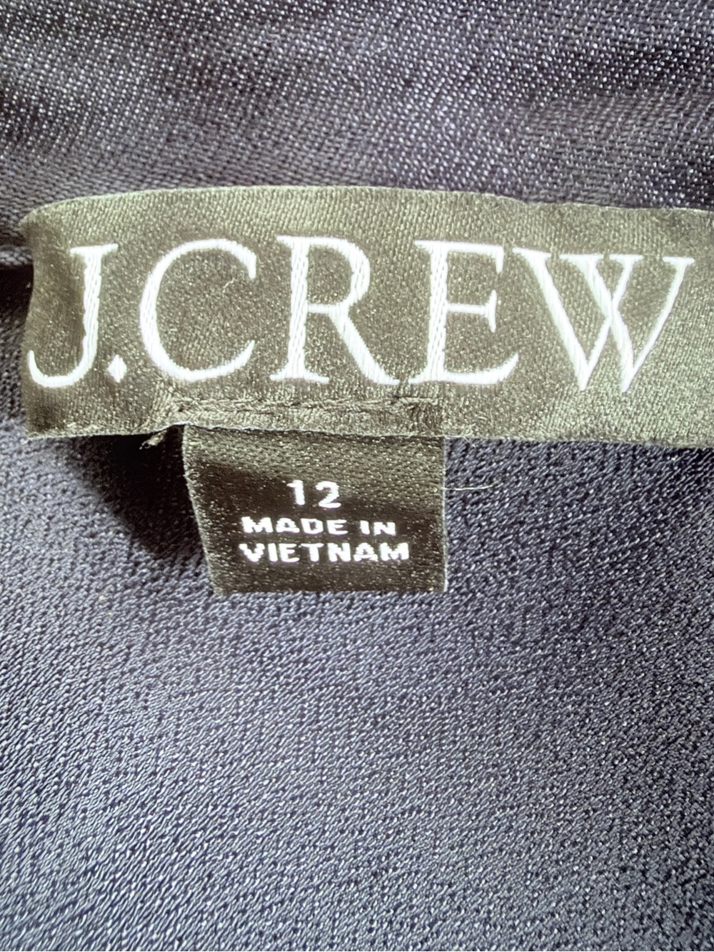 J. Crew Short Sleeve Maxi Slip Dress in Luster Crepe Navy Blue Size 12 - Picture 3 of 9
